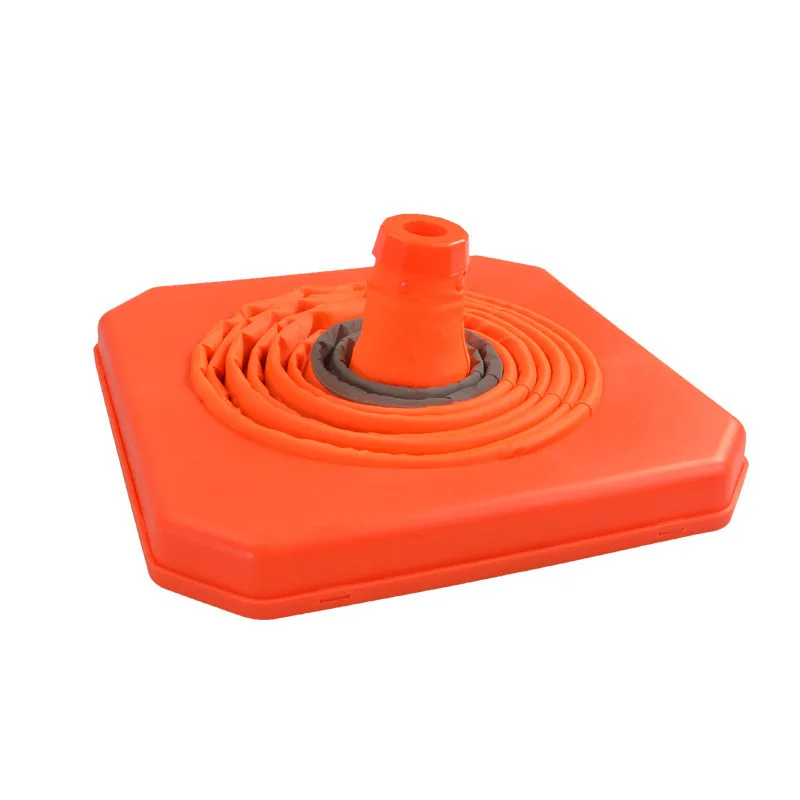 28 Inch Foldable Traffic Cone Anti-Glare Construction Reflective Safety Cone for Road Marking And Obstacle Warning