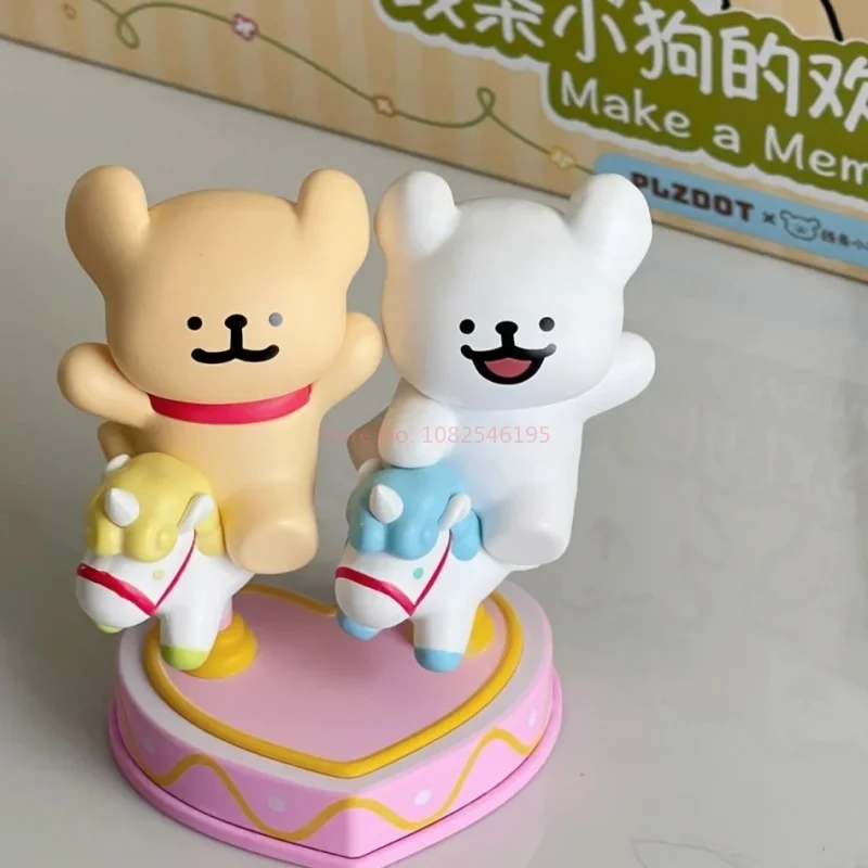 الأصلي Plzdot خط المالطية جرو سعيد نزهة سلسلة صندوق أعمى التماثيل العصرية لطيف الدمى هدية عيد ميلاد الحلي فتاة اللعب