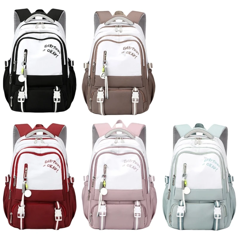 

Spacious School Bag Casual Daypack for Teen Book Bag with Organizational Pockets