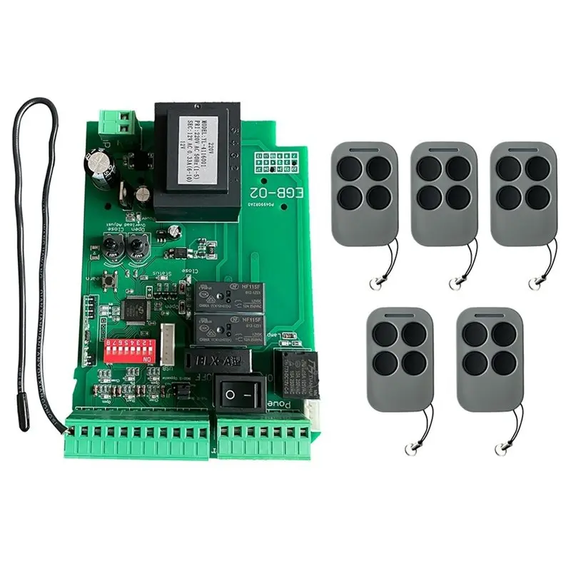

B50B-AC220 For Sliding Gate Motor Control Board+ 5 Remote Control Units For Automatic For Sliding Gate Opener Access Control Sys