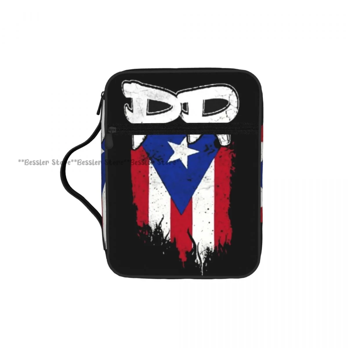 

Чехол для Библии, сумка для переноски, сумка для хранения с флагом Пуэрто-Рико, сумка для церкви с несколькими карманами и ручкой для ручки и книги