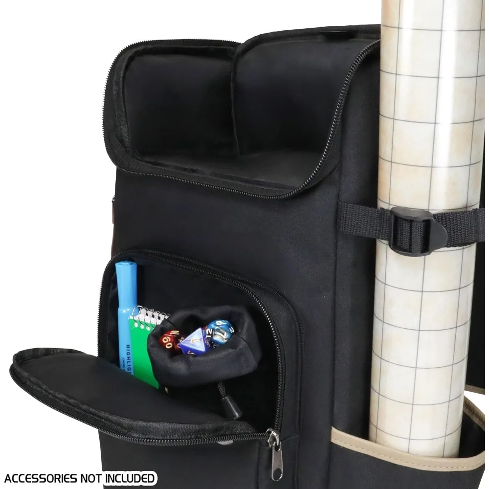 Sac à dos de voyage élégant RPG pour donjons et dragons, peut contenir 4 livres et classeurs, idéal pour les amateurs de DnD