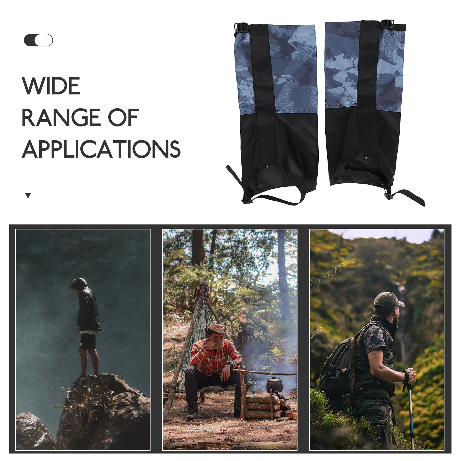 

Ветрозащитные гетры для походов, 1 пара, устойчивые к разрывам, снегозащитные, для кемпинга, легкие, унисекс, для ног