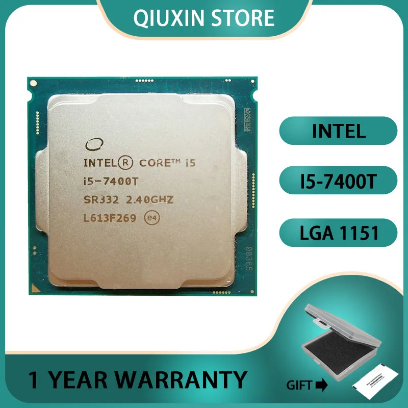 

Процессор INTEL I5 7400T LGA 1151, компьютерный процессор 14 нм, 2,4 ГГц, 35 Вт, QS