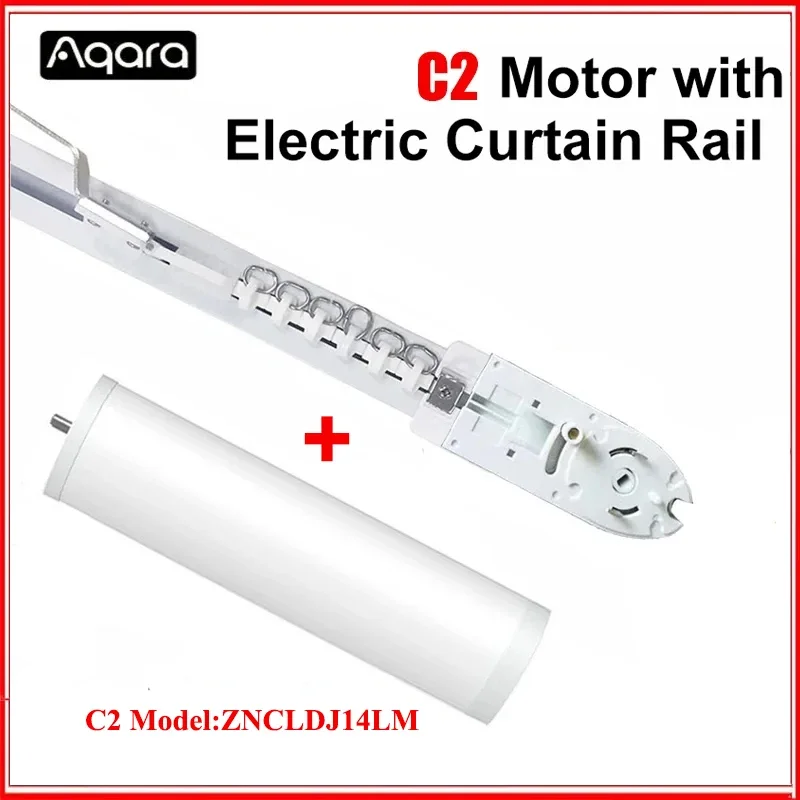 For Aqara C2 Motor Zigbee 3.0 with Smart Electric Curtain Track Rail Super Silent Private Custom Curtain Rail Set Control System