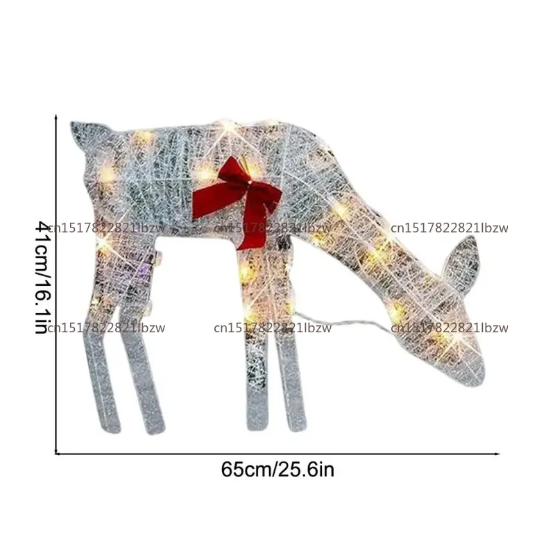3pcs Lighted Deer Reindeer Family Lighted Deer Christmas Decor With Led Lights Light Up Bucks Doe And Fawn Indoor Outdoor