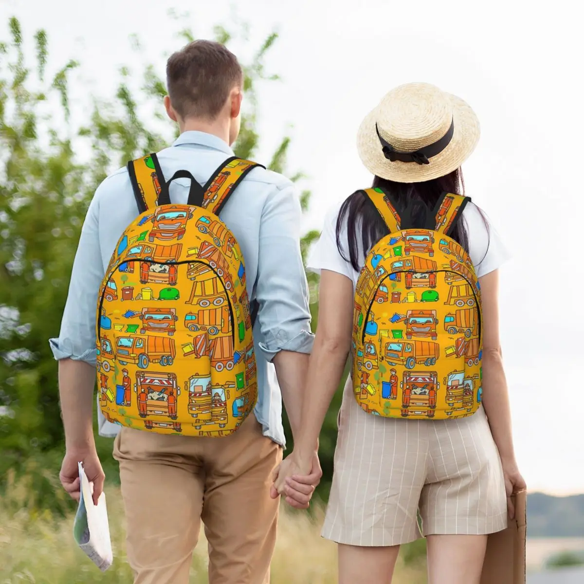 

Garbage Design Trashtrucks Rubbish Collection Vehicles Backpack Student Boys Girls BookBag School Bag Computer Shoulder Bags