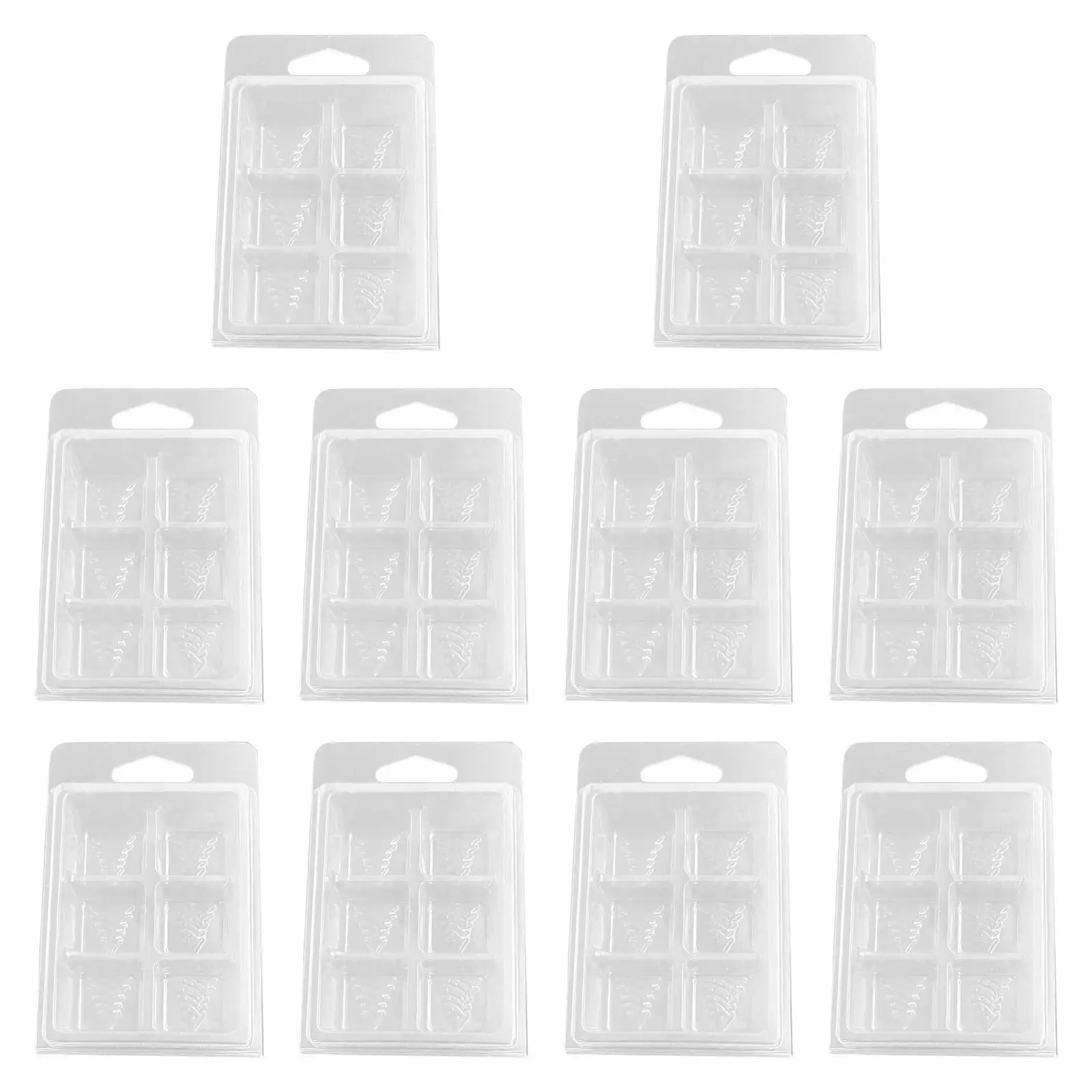 10 قطعة شجرة عيد الميلاد شمعة تذوب صدفي قوالب صواني مكعب فارغة ، اليدوية DIY بها بنفسك الصب نموذج شمعة تذوب الحاويات