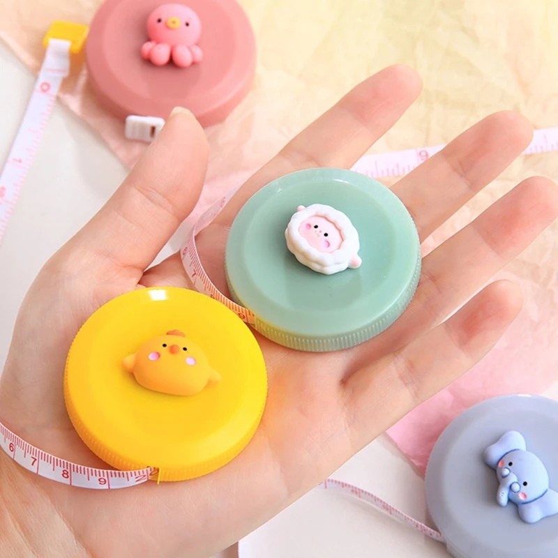 Mini Cartoon Tape Measure Retractable 60-Inch/1.5Meter Mini Soft Tape Measure for Tailor Sewing Craft Cloth Soft