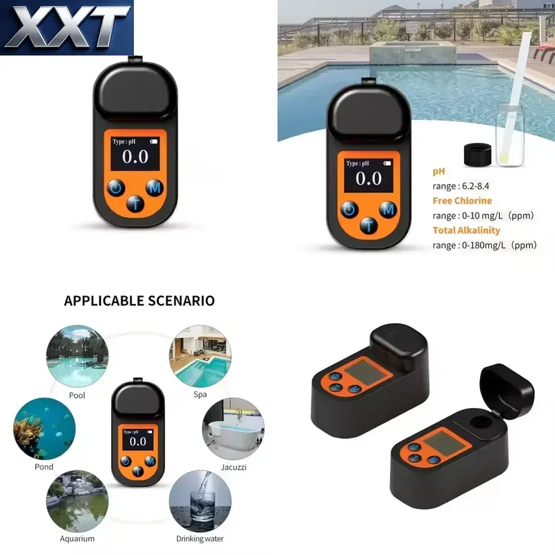 XXT 3-in-1 Multi-Parameter Water for Pool Total Harness with Chlorine Alkalinity pH Meter