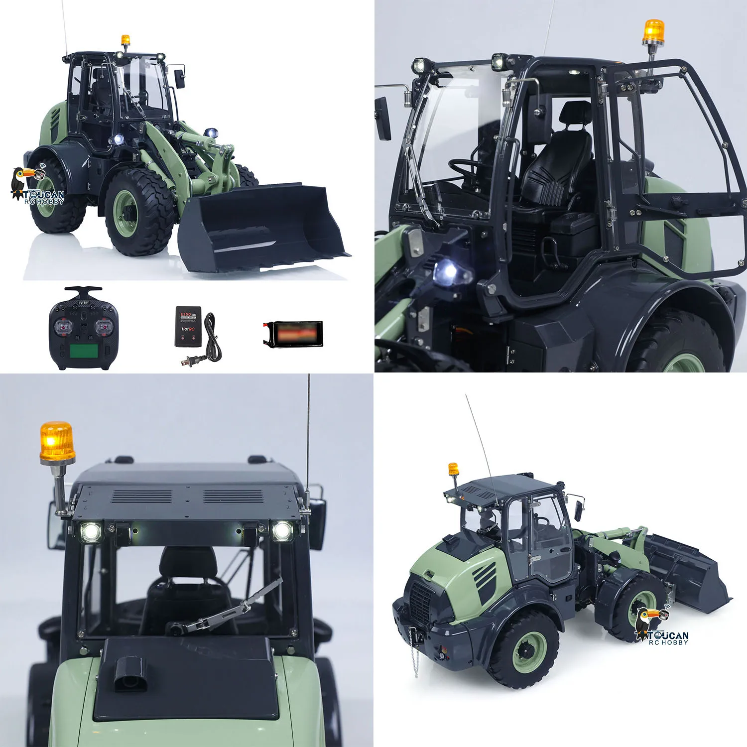 Metal RTR LESU 1/14 Remote Control Hydraulic Loader Aoue WA100M-8 4CH Valve RC Engineering Vehicle Quick Coupler Lights Sounds