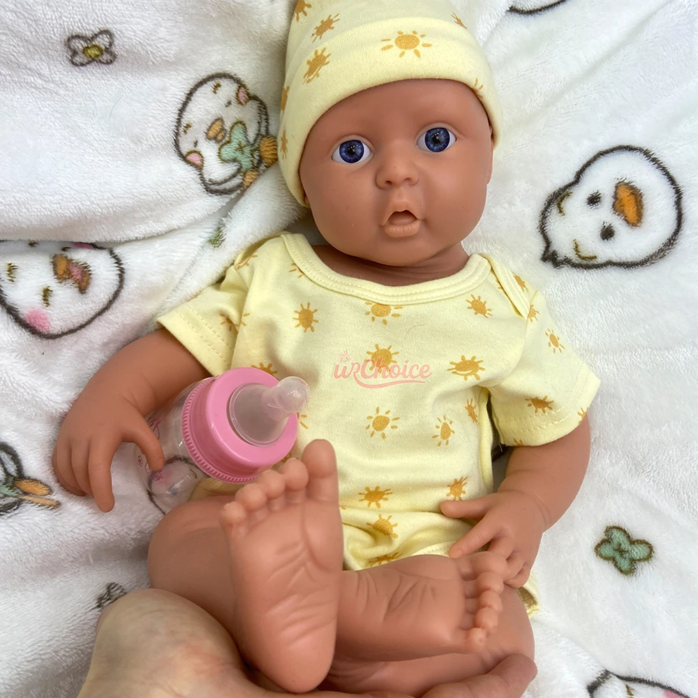 

Мягкая 18-дюймовая реалистичная силиконовая кукла реборн, водонепроницаемая силиконовая кукла ручной работы для маленьких девочек, безопасная для детских игр, коллекционные предметы
