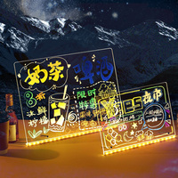 Rewritable DIY Children's Glowing Drawing Board Message Lamp With 7 Colorful Pens Light Up Acrylic Message Board