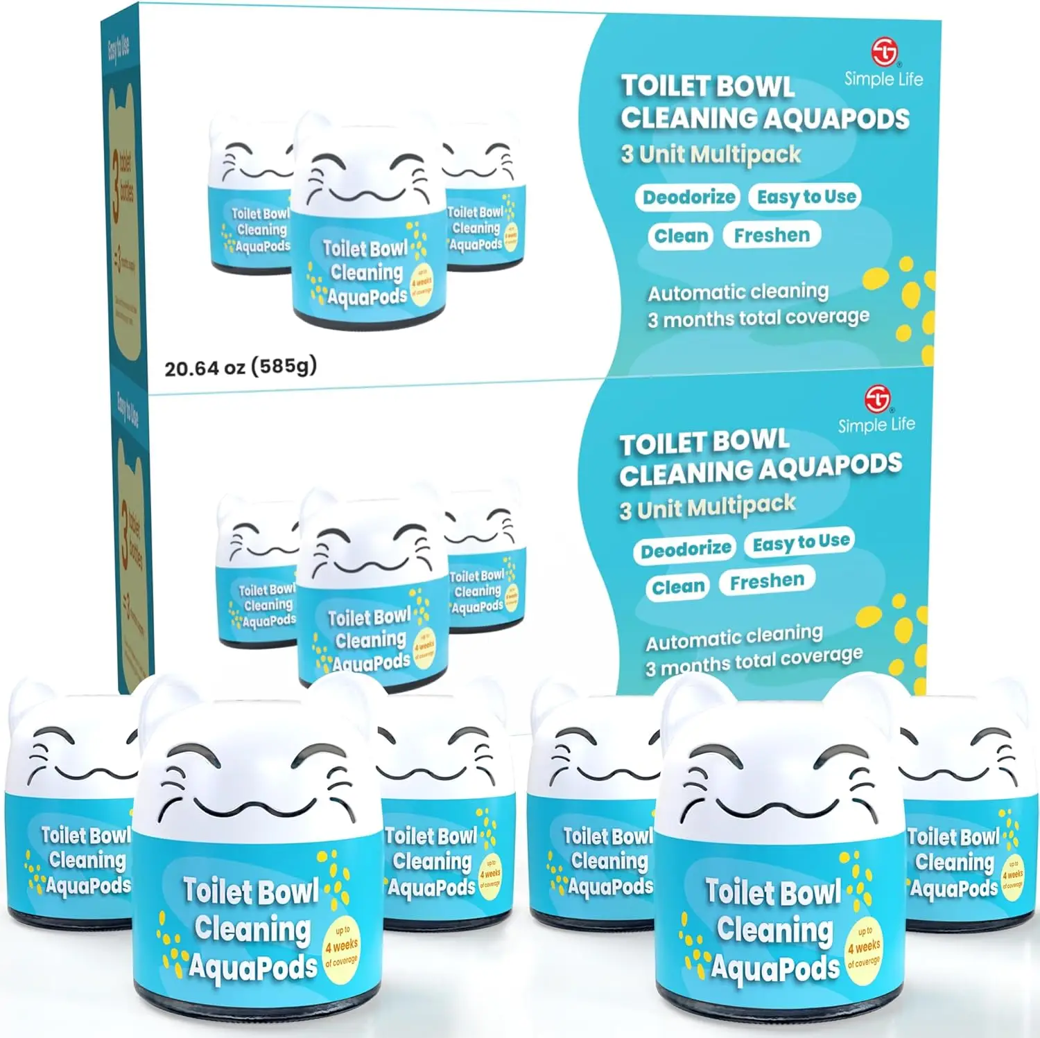

Toilet Bowl Cleaner | Automatic Long-Lasting Toilet Bowl Cleaner Tablets | Easy-To-Use, Septic Safe