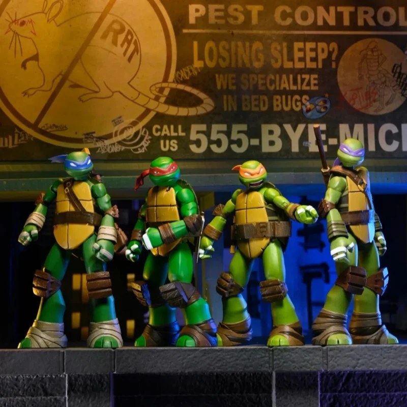 Nuovo genuino Neca 7 pollici Teenage Mutant Turtles 2012 Versione animata Schneider Fanteria e tartaruga Quattro fratelli Figure regalo