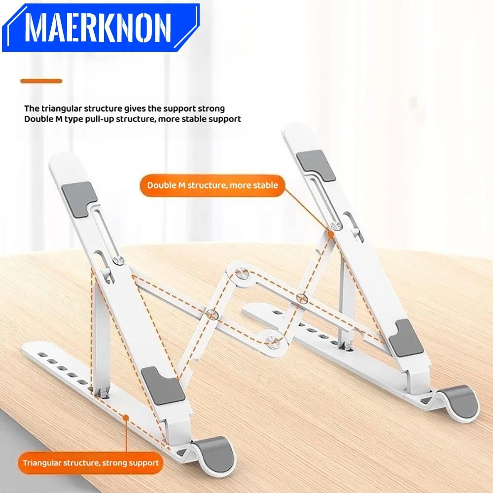 

Foldable Laptop Stand Portable Notebook Support Base Holder Adjustable Riser Cooling Bracket for Laptop & Tablet Accessories