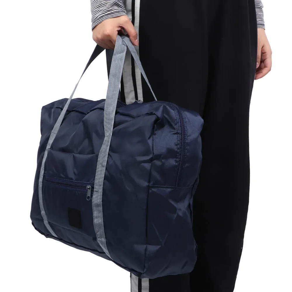 Travel Organizer Large Capacity Duffle Bag Foldable Waterproof Travel Luggage Dark Blue Pink Storage Bags Clothes Storage