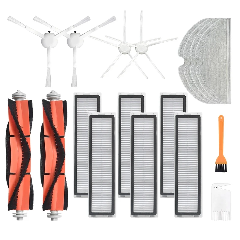 Robô Aspirador Acessórios de Substituição, Escova Lateral, Escova Principal, Filtro HEPA, Mop, Pano, Trapos, Peças de reposição para Dreame D9