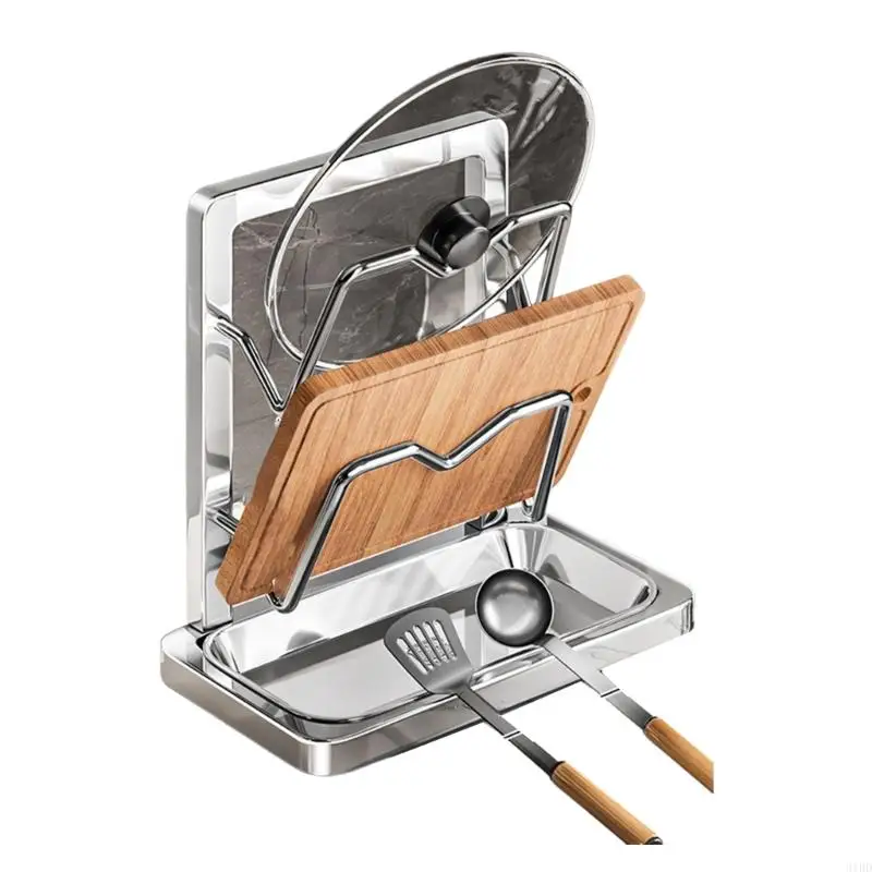 

Стеллаж для хранения крышки кастрюли из нержавеющей стали, органайзер для разделочной доски, держатель крышки кастрюли