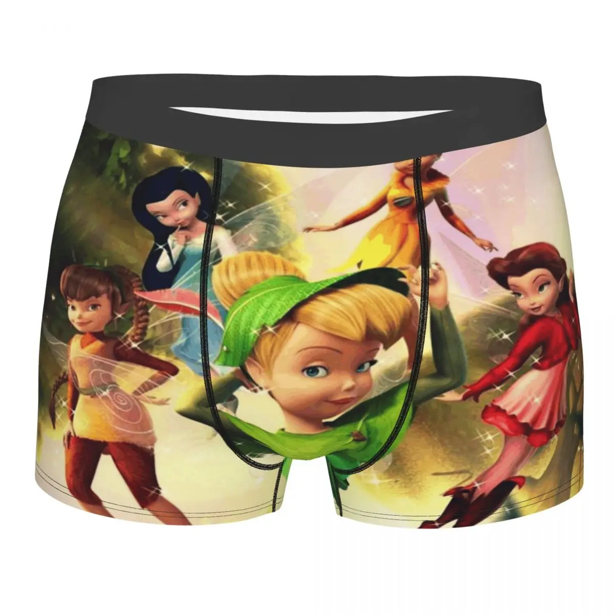 

Мужские трусы-боксеры с изображением Тинкер Белл и пиратской феи, оригинальные трусы с мультяшным рисунком