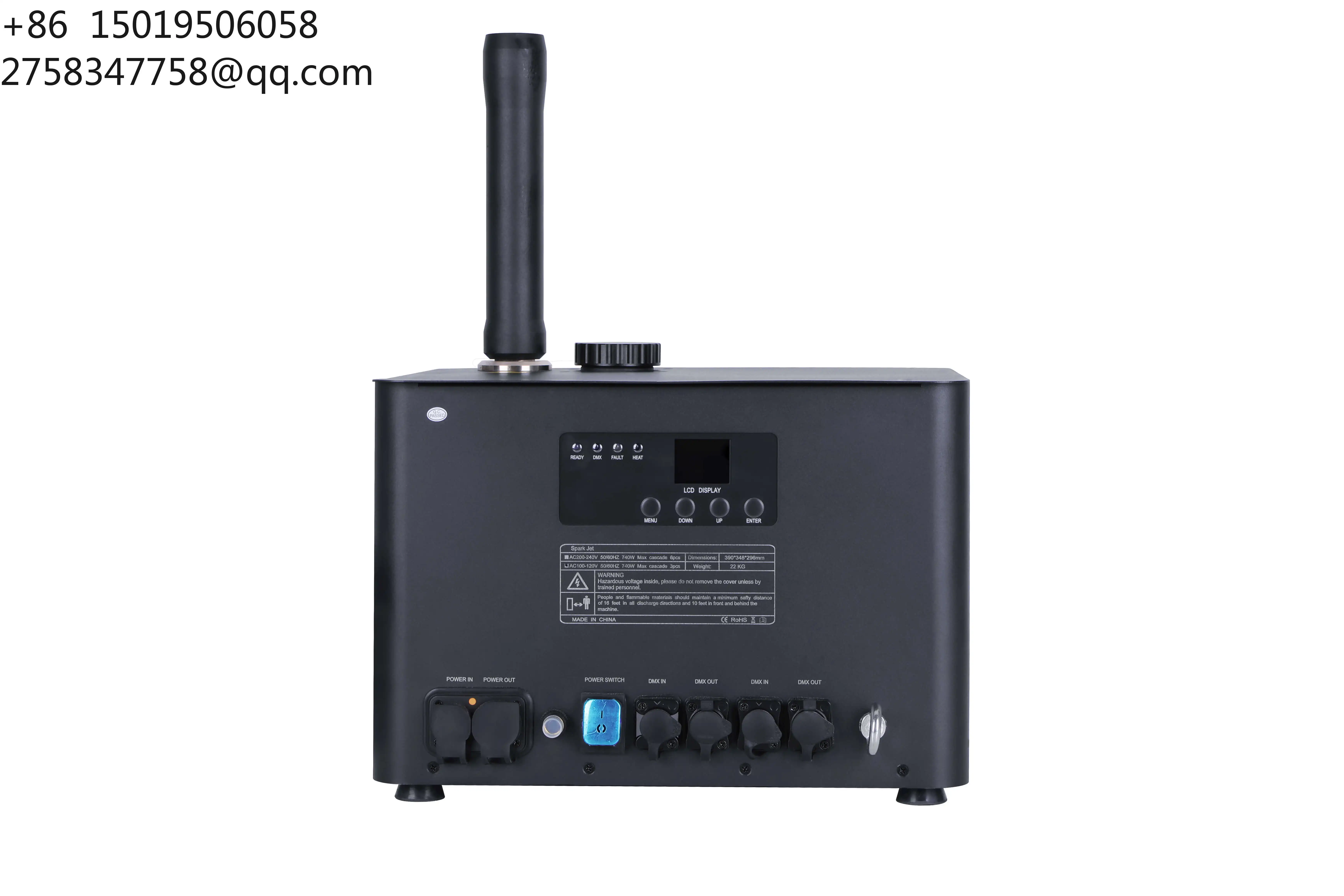 New 740w 10m Spark Jet Machine Boom-instant Spray Burst Sparkler with Dmx512 for Stage Wedding Event Party DJ Show