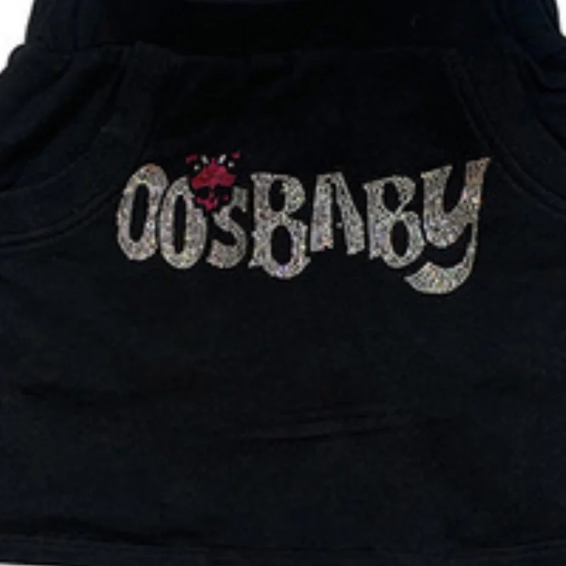 Summer Women Y2K Letter Hot Diamond Hip Hop High Waist Mini Skirt Personalized Street Trendy Sexy Tight A Line Skirt
