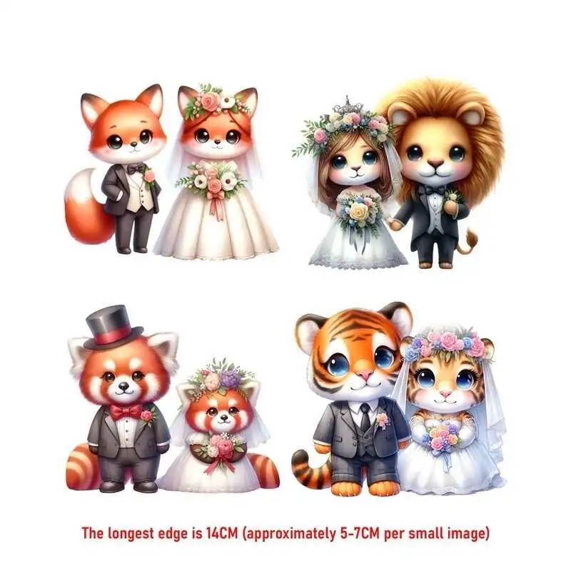 14CM Pumpkin small animals Iron On Heat Transfer Sticker For Clothes DTF Pinted Vinyl Thermal Appliques Washable T-Shirt Decal