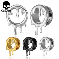 Casvort 2PCS New Arrival Water Drop Ear Gauges Plugs Stretcher Earring Piercing Women Body Jewelry 316 Stainless Steel