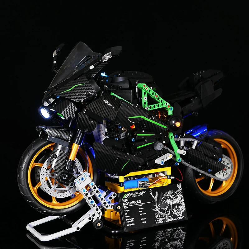 Kit luce LED fai-da-te avanzato per moto Lego T4019 H2R (solo luce LED, senza modello di blocchi) ad alte prestazioni
