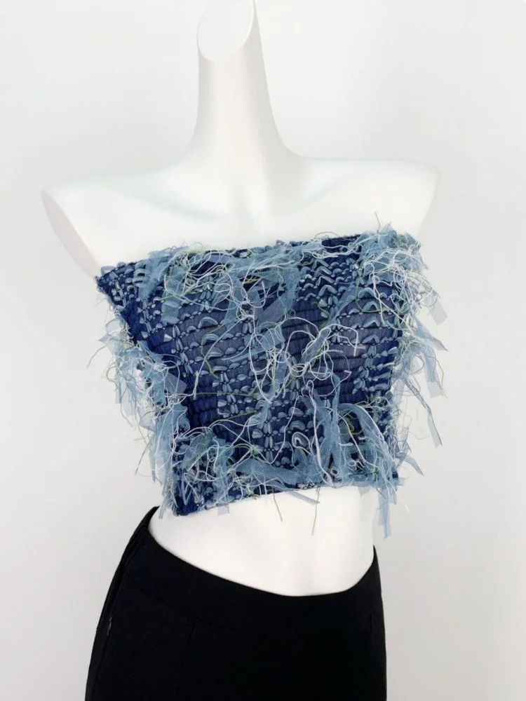 女性のためのユニークなチューブトップ,小さなベスト,女の子のためのアウターウェア,短いタイプ,柔らかくてタイトなサル,韓国スタイル,夏