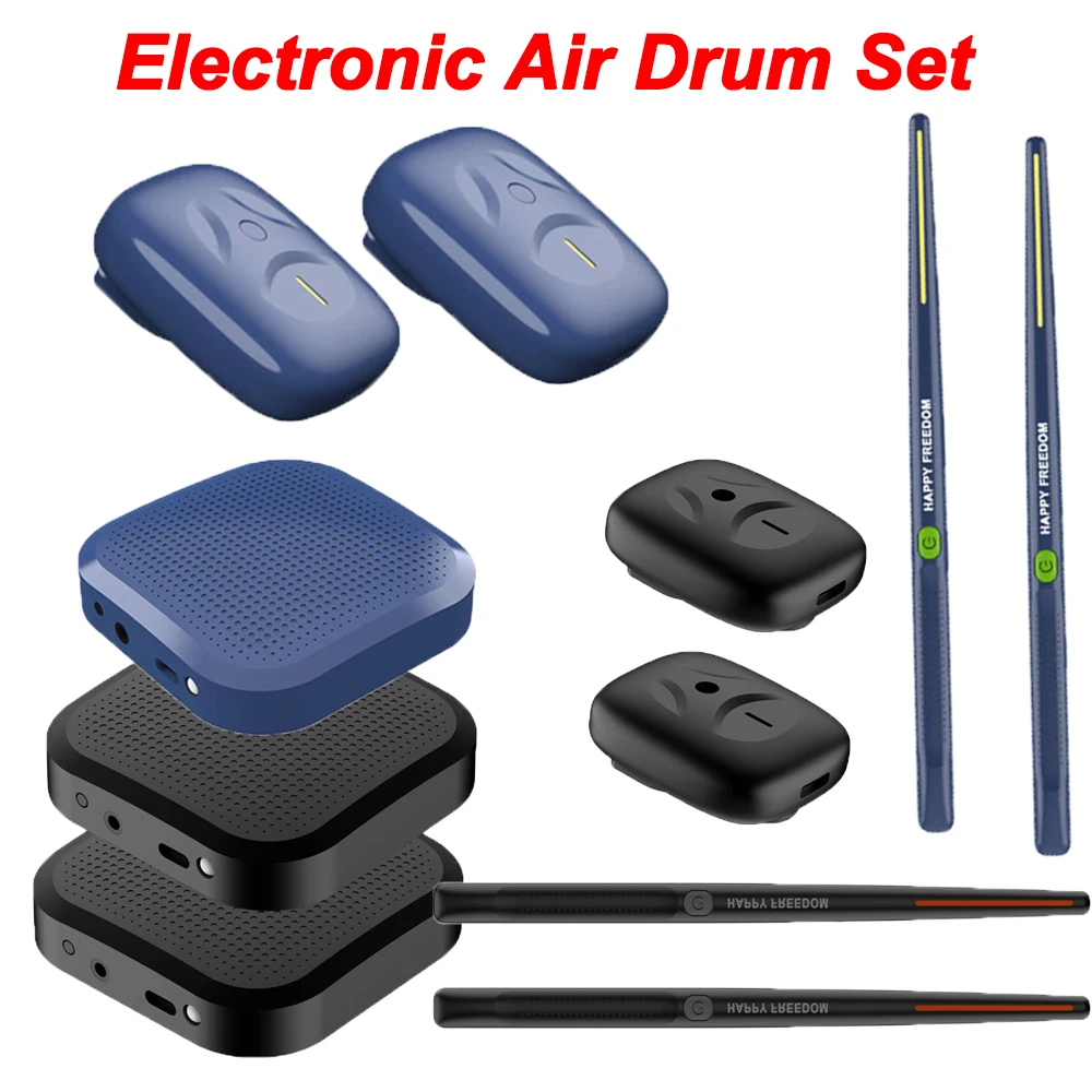 

Virtual Air Drum Set Portable Smart Electronic Virtual Air Drum Drumsticks Pedals Virtual Reality Drum Kit Gift for Adults Kids