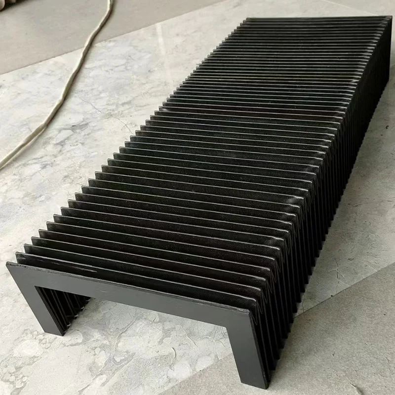 Expansion 310mm,height 130mm nylon flexible machine bellow cover for cnc machine tools