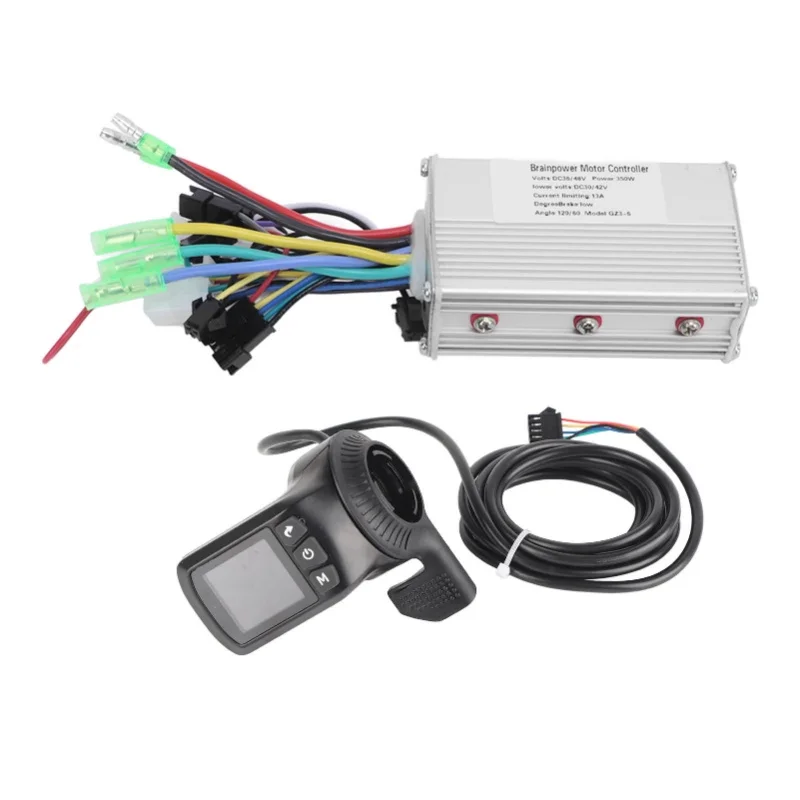 

350W 36V 48V Brushless Speed Motor Controller Thumb Throttle With LCD GZ3 Panel For Electric Bike Scooter
