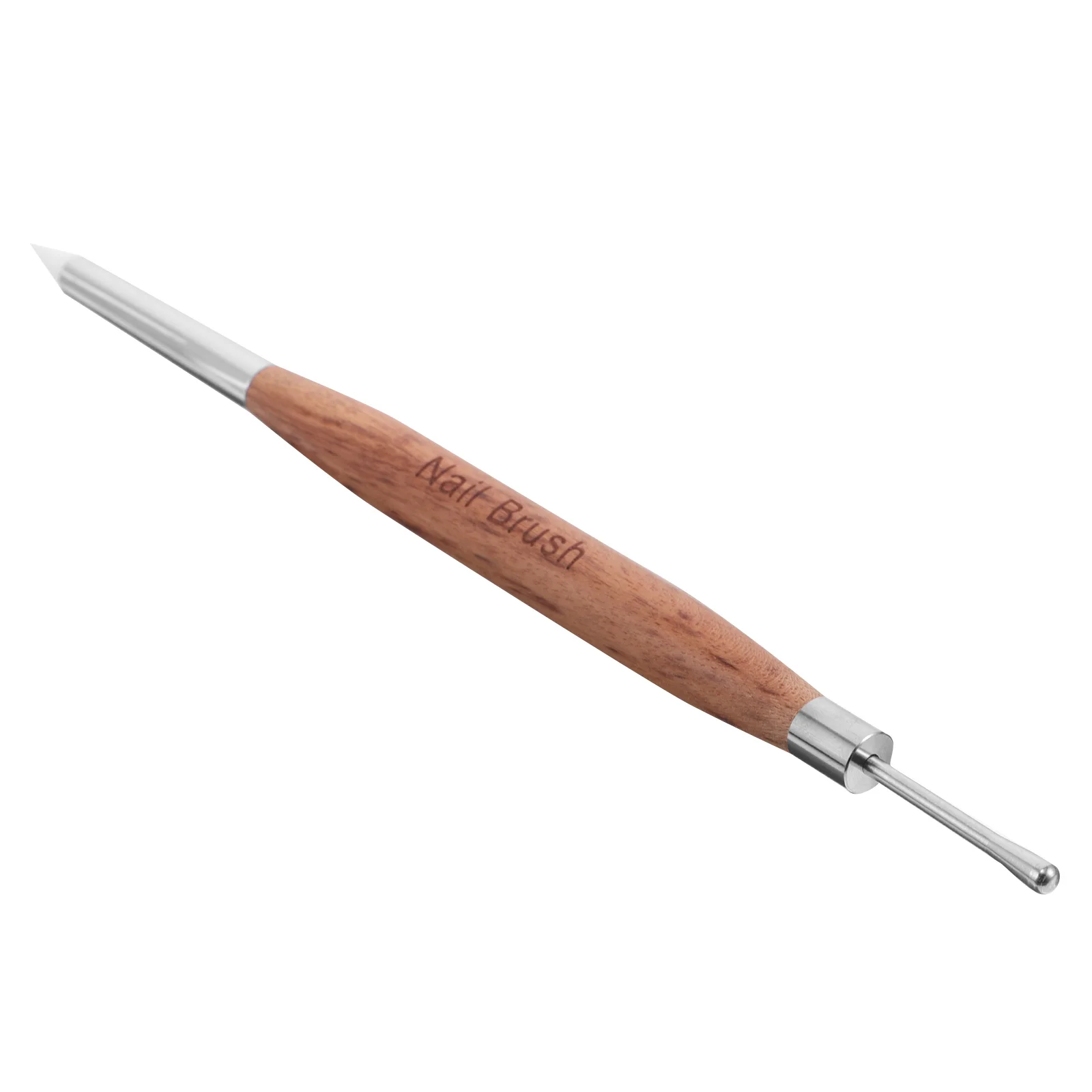 

Dual Head Art Multi-Function Gel Polish Carving Scraping Embossing Painting Silicone Tip Light Brown Durable Manicure Design