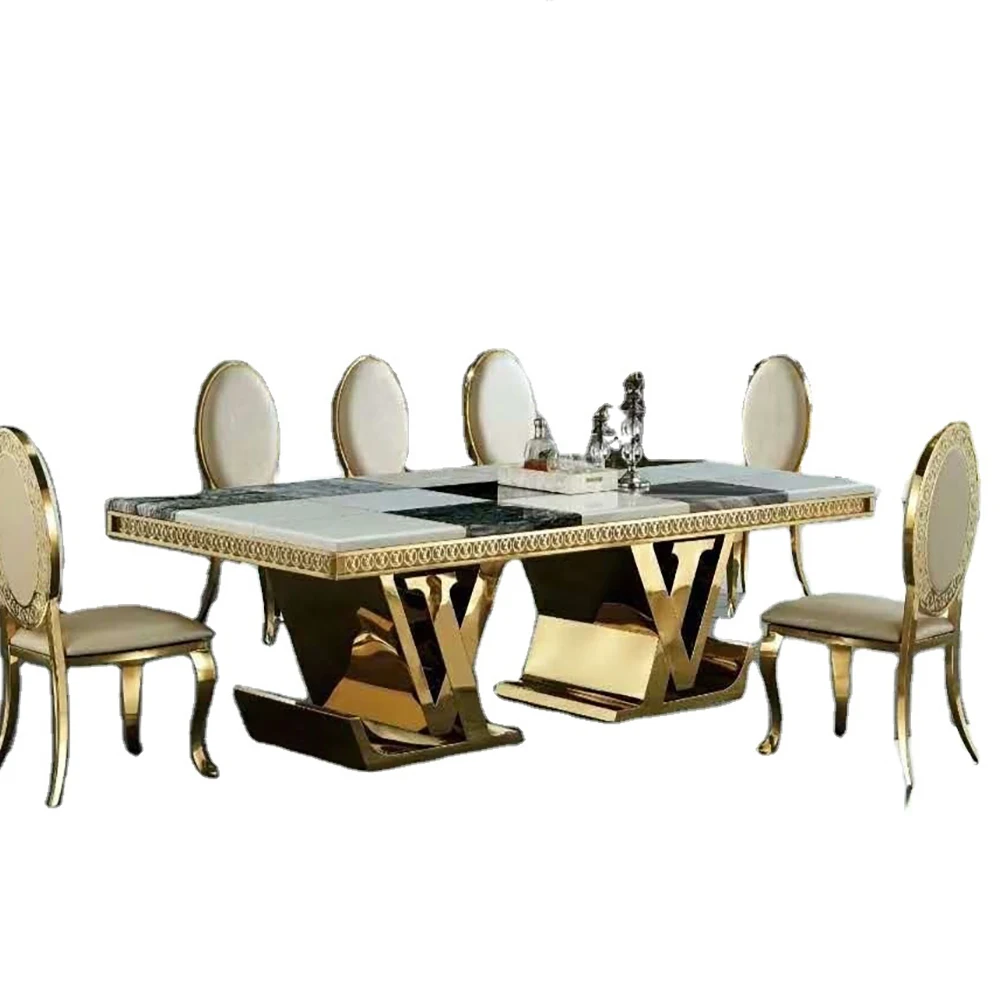 Table No Guangdong Yes Customized Metal Marble Dining Tables Furniture Xhh 0091 Clearance