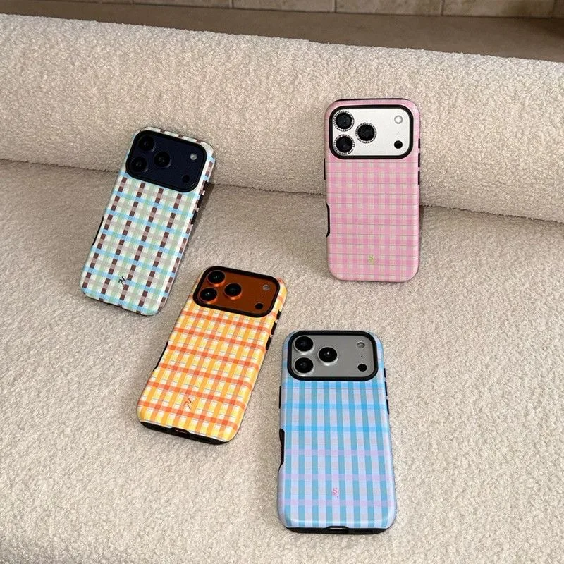 

Luxury Persian Checkered Pattern Phone Case for Samsung Galaxy S20 S23 S24 S25 S26 FE Plus Ultra Edge 4G 5G Luxury Double-layer