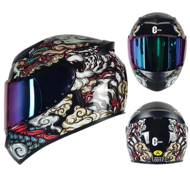

Factory Cheaper Full Face Motorcycle Helmet DOT Approved for Motocross & Electric Scooter HD Visor Size XL Motobike Castos