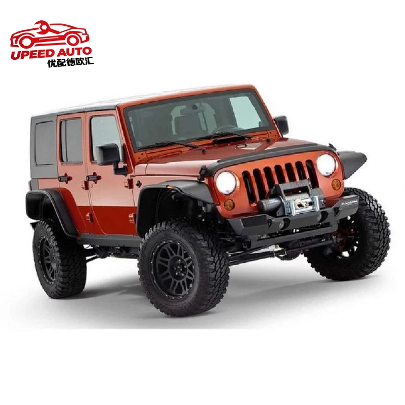 Front & Rear Fender Flares Mud Guard Air Plane Style Mudguard For Jeep Wrangler JK 2007-2017 J006
