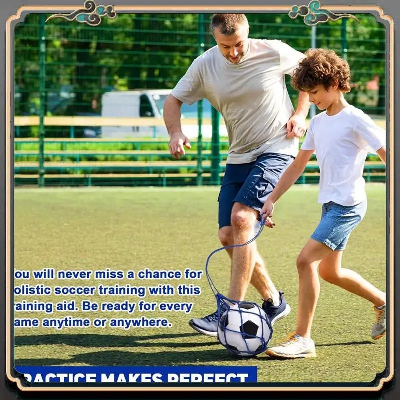 Premium 2PCS Football Kick Trainer, Soccer Return Trainer Net , Football Kick Throw Solo Practice Training Aid