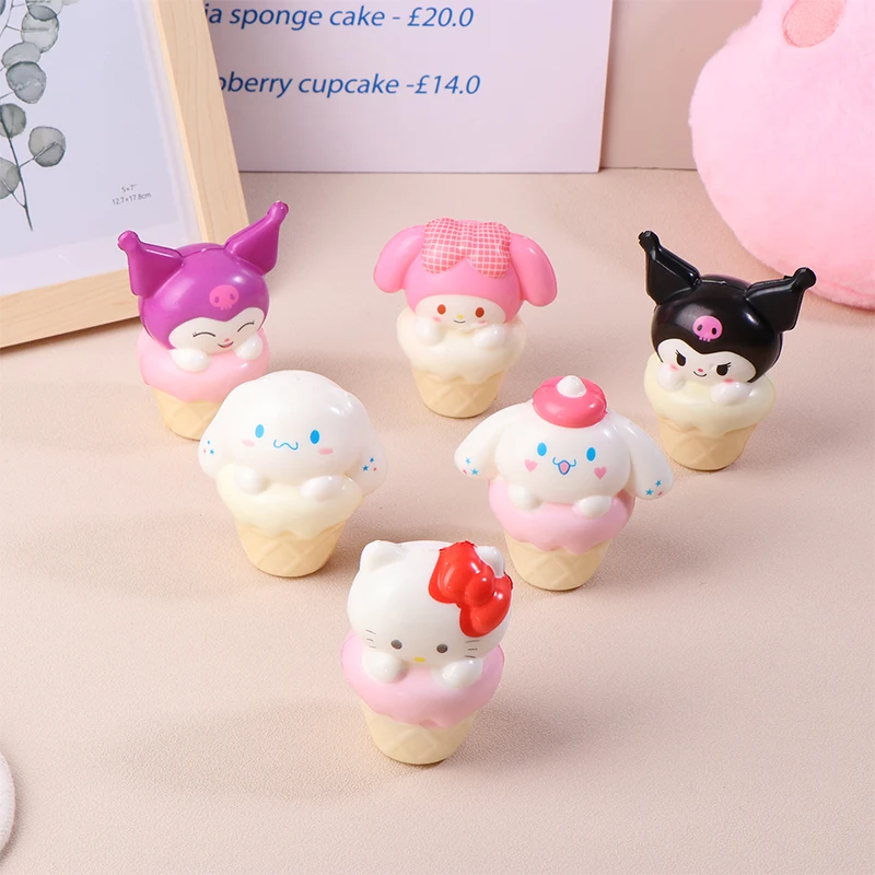 Sanrio Kawaii Melody Decompression Kuromi Cinnamoroll Stress Relief Squishy Anime Cartoon Children's Hand Pinch Toy Healing Gift