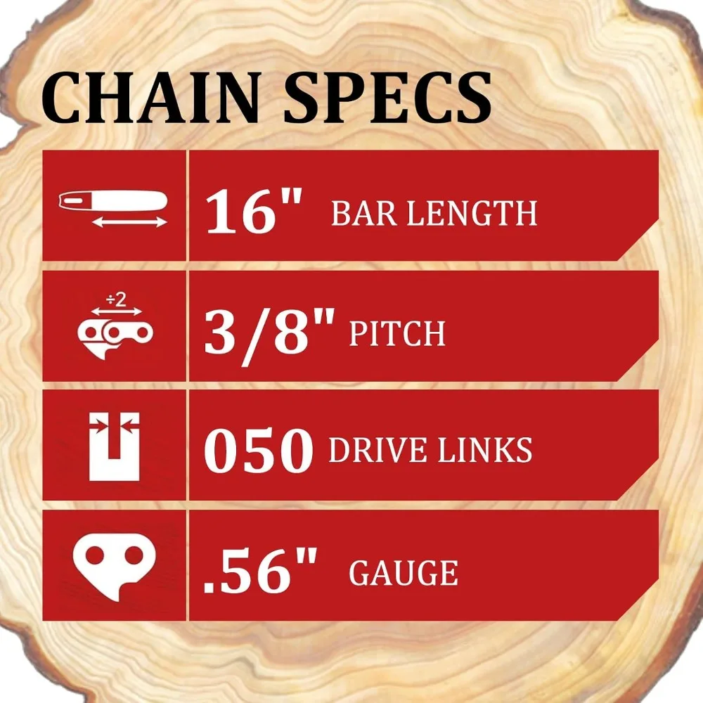 16 Inch Multi-Blade Chainsaw Chain, 3/8