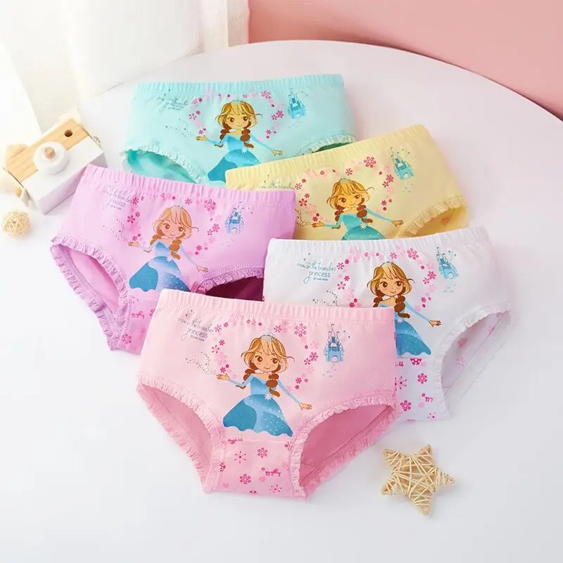 

4pcs/lot Fashion Kids Panties Girls' Briefs Female Child Underwear Lovely Cartoon Panties Children Clothing