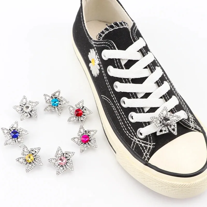 1Pcs Fashion Diamond Shoe Spike Sneaker Clip Decoration Shoe Lace Buckle Gemstone Jewelry Rhinestone Shoe Spike Gift