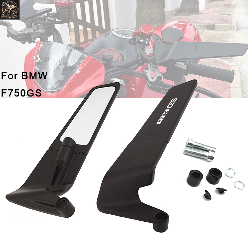 New For BMW F750GS F 750 GS Motorcycle Accessories Wind Wing Adjustable Rotating Rear-Vision Mirror M8 M10 Mirror Hole