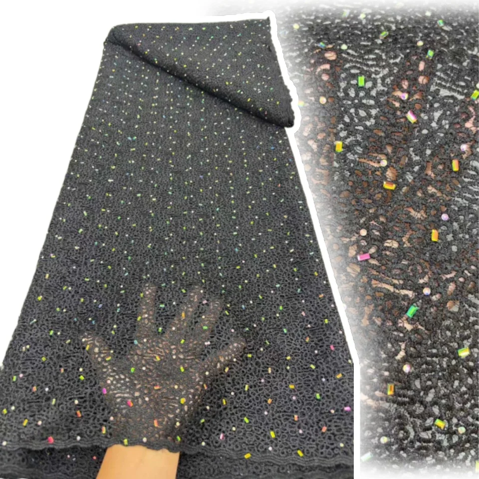 

Африканский красочный алмазный гипюровый шнур, кружевная ткань, белая водорастворимая кружевная ткань, нигерийская сетка для женского платья, шить SZ1539