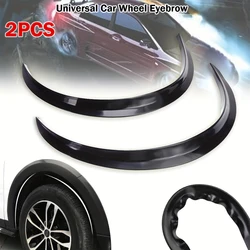 2pcs Universal Black Car Wheel Eyebrow Arches Lips 73cm Auto Side Fender Flares Extension Protection Car Decoration Accessories