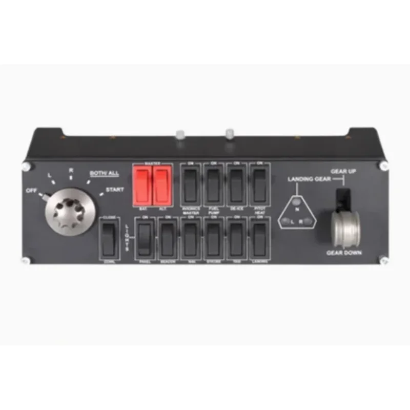 El panel de control del interruptor profesional Titanic Saitek simula los periféricos del hardware del vuelo