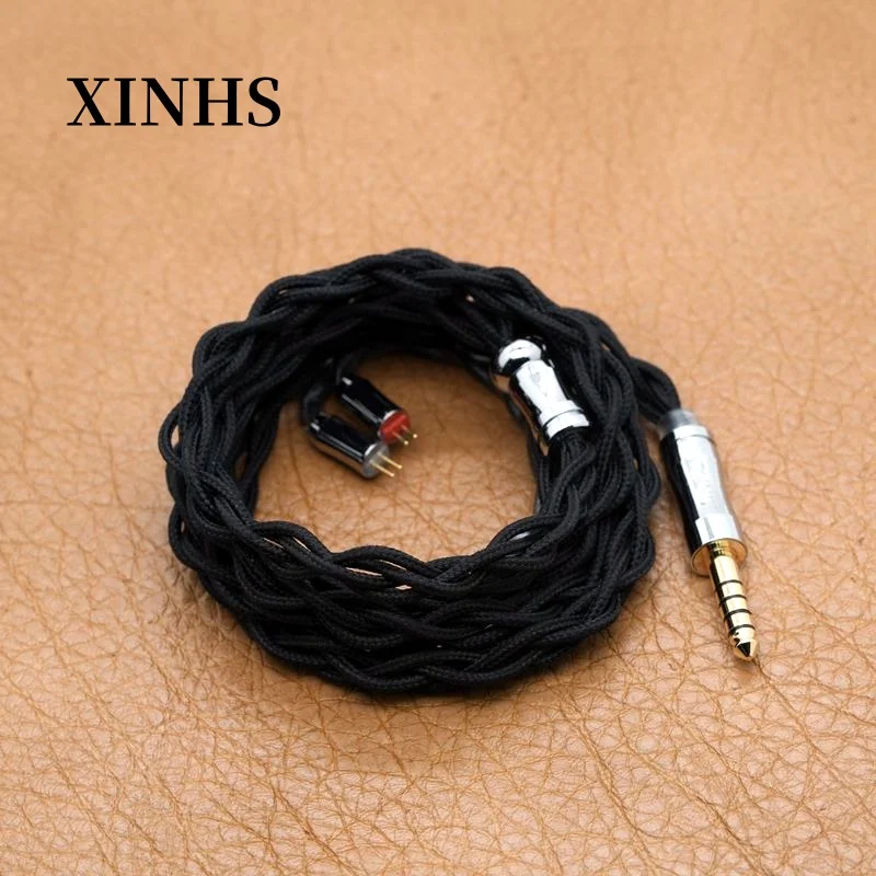 

XINHS XH198 4-ядерная черная хлопчатобумажная пряжа 7N монокристаллическая медь LITZ строительный HIFI кабель для обновления наушников 0,78 мм 2PIN/MMCX