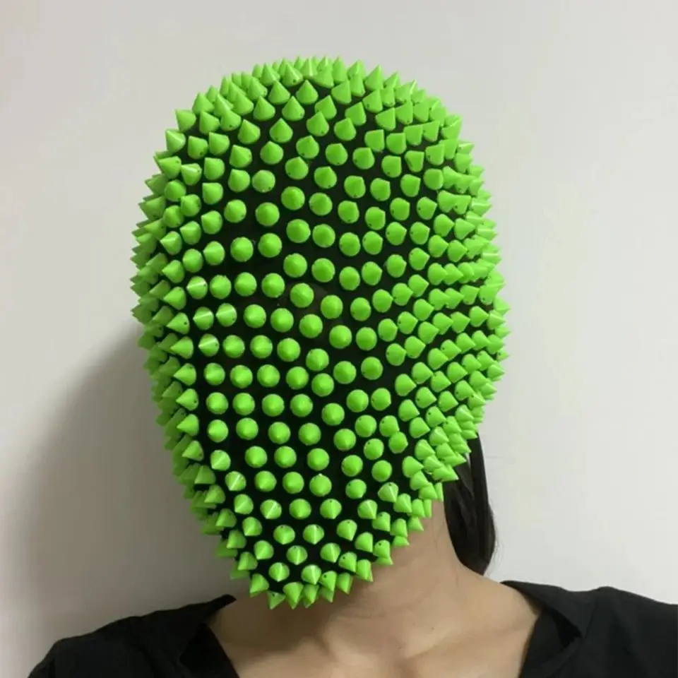 Halloween Full Head Rhinestone Rivet Mask Glittering Party Dance Cosplay Accessory Nightclub Festival Performance Stage Prop