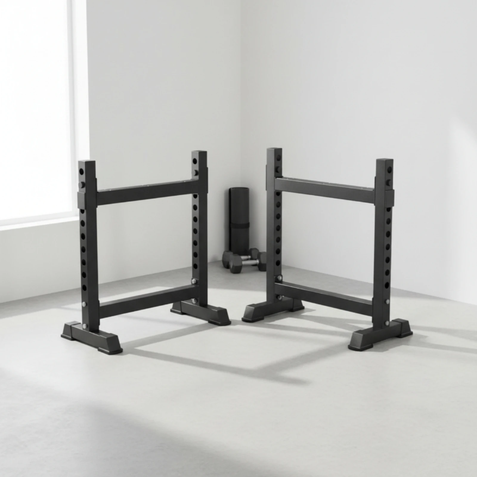 Bench Press Protection Rack Steel Bench Press Spotter Stand Spotter Stand with Adjustable Height Quick-Adjust Arm Secure